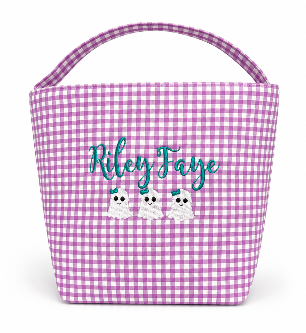 Embroidered Halloween Baskets