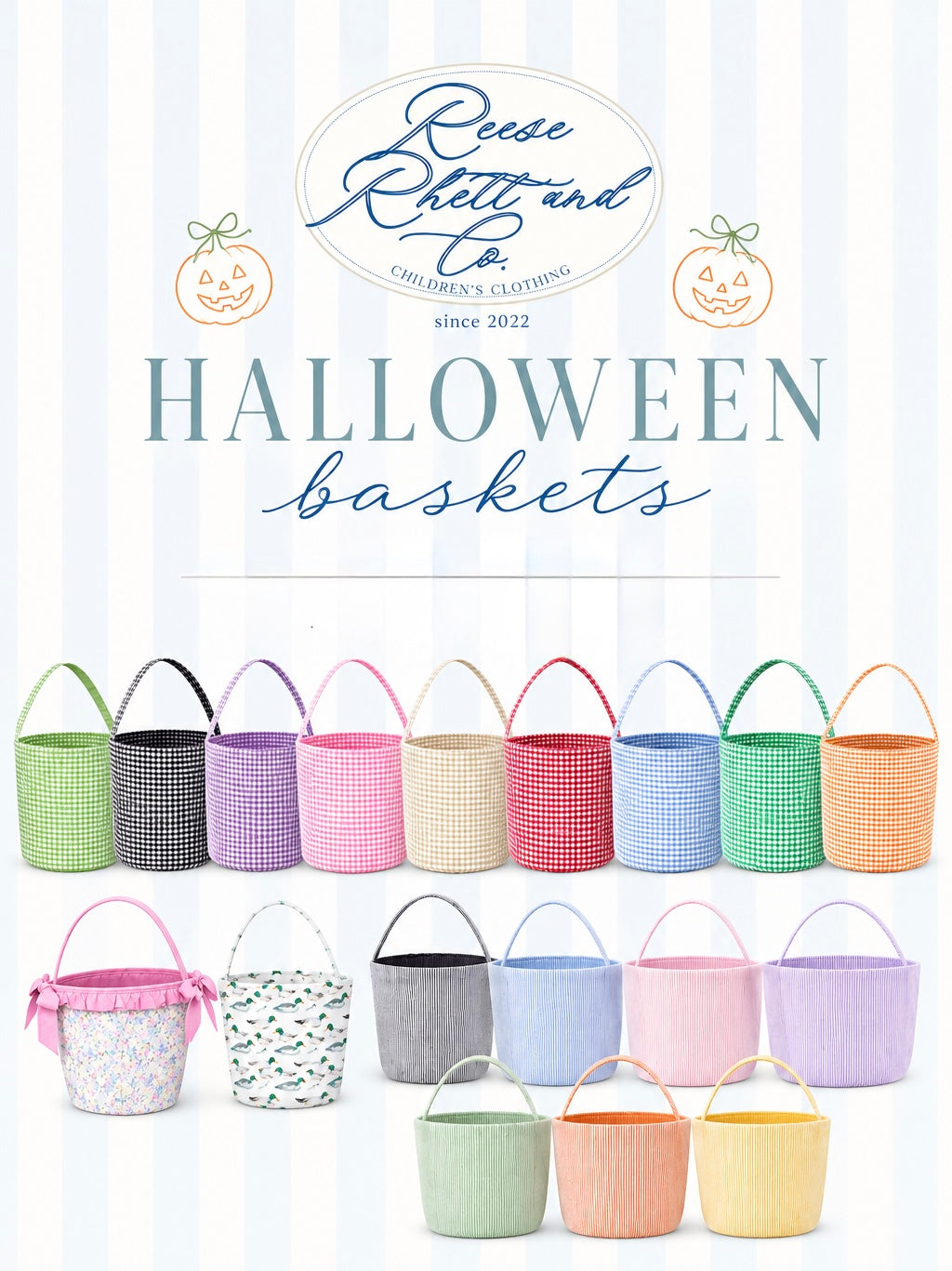 Embroidered Halloween Baskets