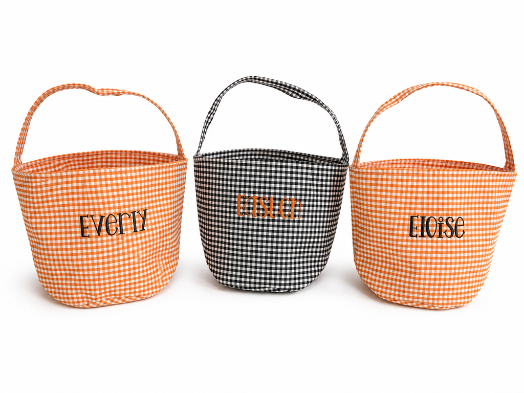 Embroidered Halloween Baskets